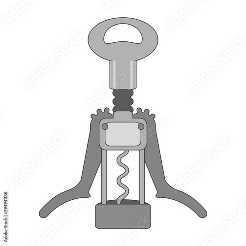 modern corkscrew utensil icon design