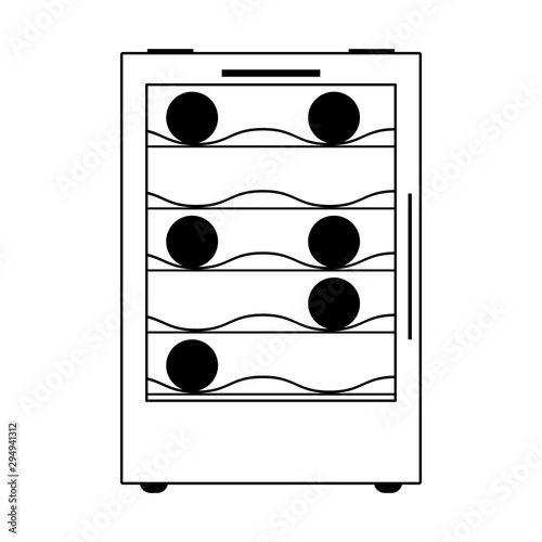 wine cooler fridge icon image