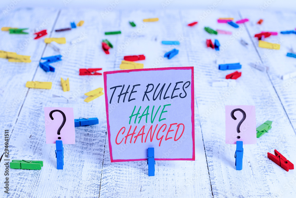 Фотография Handwriting text writing The Rules Have Changed