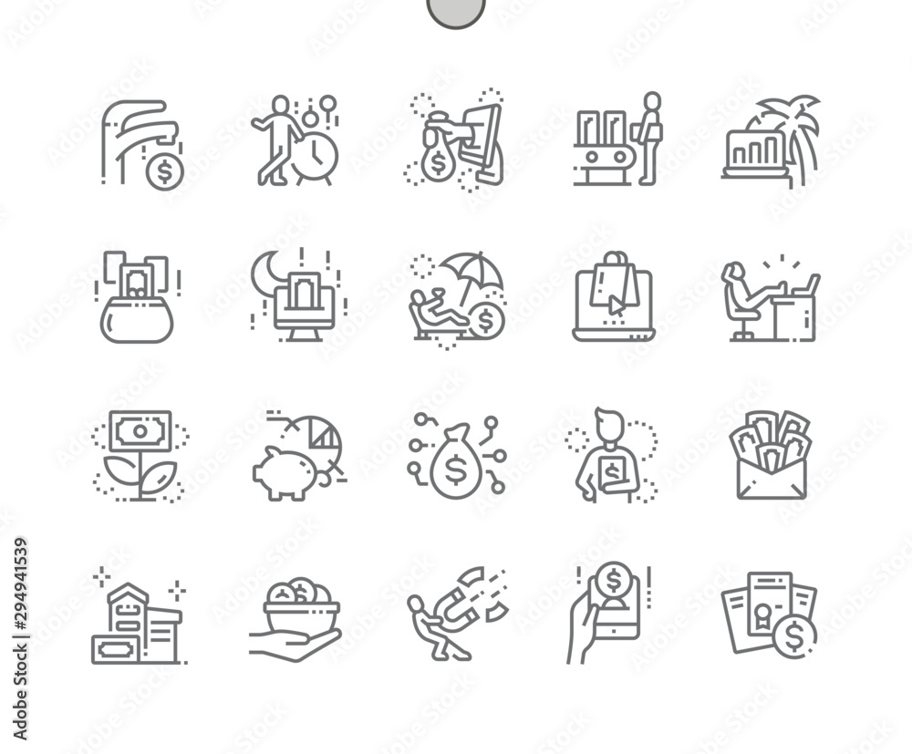 Passive income Well-crafted Pixel Perfect Vector Thin Line Icons 30 2x Grid for Web Graphics and Apps. Simple Minimal Pictogram Passive income Well-crafted Pixel Perfect Vector Thin Line Icons 30 2x Grid for Web Graphics and Apps. Simple Minimal Pictogram