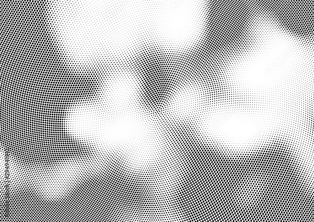 Abstract halftone wave dotted background. Halftone twisted grunge pattern, dot, circle. Vector modern optical halftone pop art texture for poster, business card, cover, label mock-up, sticker layout Abstract halftone wave dotted background. Halftone twisted grunge pattern, dot, circle. Vector modern optical halftone pop art texture for poster, business card, cover, label mock-up, sticker layout