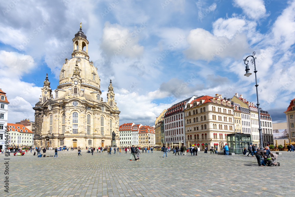 Neumarkt (New Market) square with Frauenkirche (Church of Our Lady), Dresden, Germany
