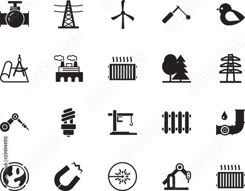 factory vector icon set such as: nestling, save, hydraulic, drafting, icons, house, logistics, logo, weight, welder, smoke, globe, fluorescent, pine, internet, pictogram, park, mechanic, round