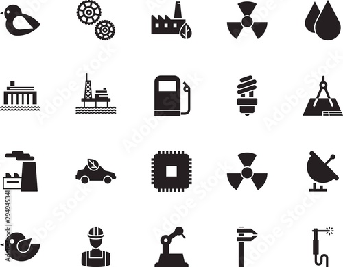 factory vector icon set such as: transport, gears, people, drafting, human, workshop, manual, geometry, teamwork, rain, welder, circle, microchip, supervisor, processor, round, instrument, auto, cpu