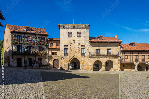 Plaza de Mayor in Santillana del Mar, Cantabria, Spain photo