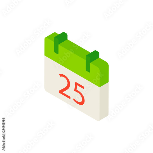 25 December Calendar Isometric Object