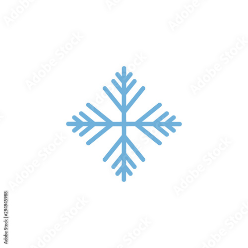 cute snowflakes on white background