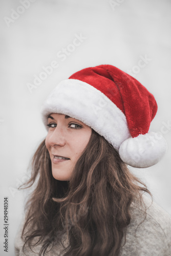 Santa s Happy girl