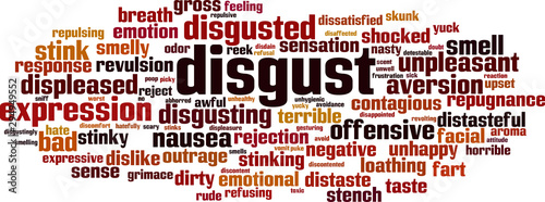 Disgust word cloud