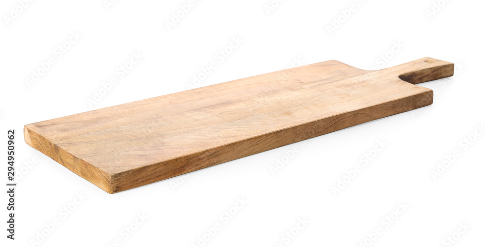 Empty clean wooden board isolated on white Empty clean wooden board isolated on white