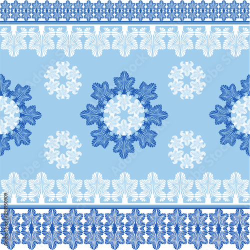 Seamless pattern with christmas motifs. Beautiful openwork for printing on fabric, invitation cards.