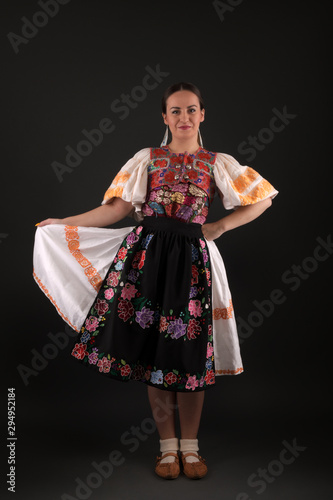 Slovak folklore. Slovakian woman.