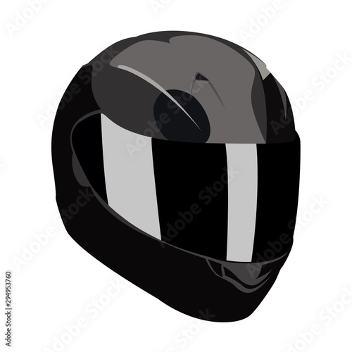 motorcycle helmet realistic vector illustration isolated photo