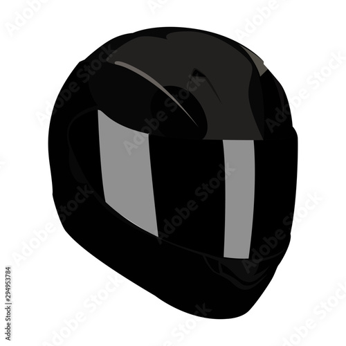 motorcycle helmet realistic vector illustration isolated