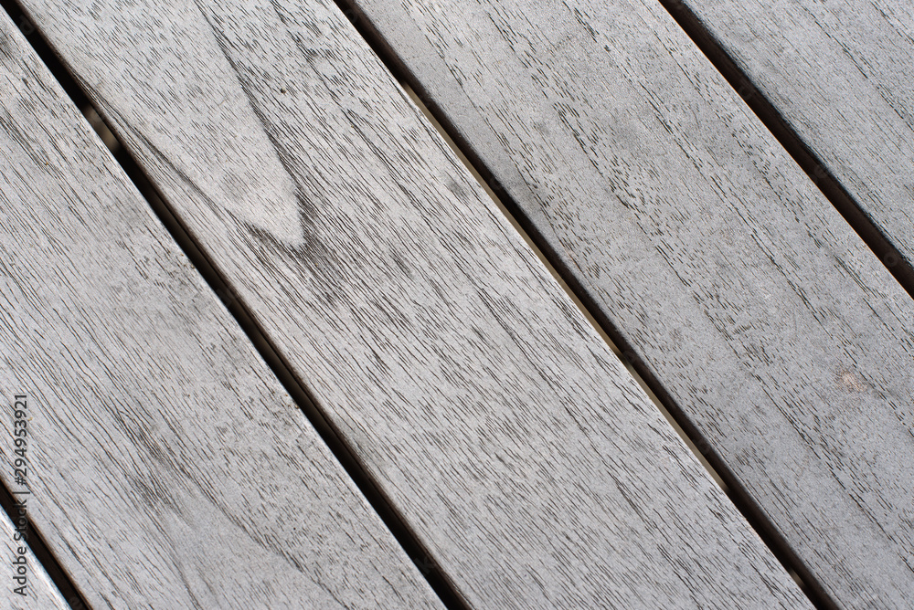 Obraz premium Diagonal wooden planks, abstract natural background with copy space