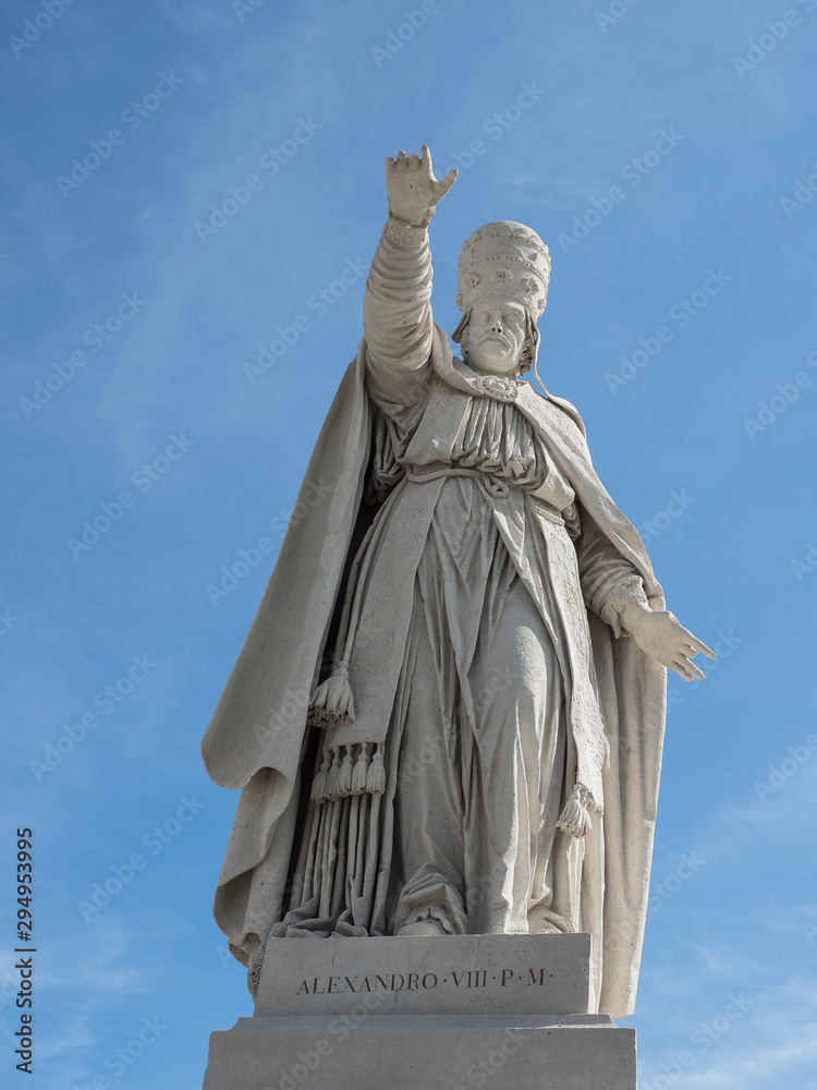 Statue of Pope Alexander VIII in Prato della Valle in Padua