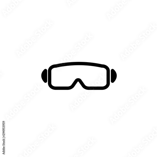 Protective goggles line vector icon