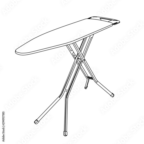 ironing board contour vector ellustration