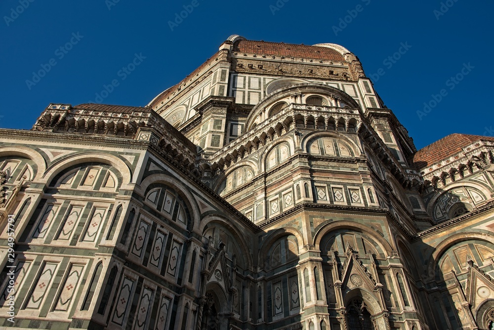 Detail of Duomo Architecture on Sunny Day