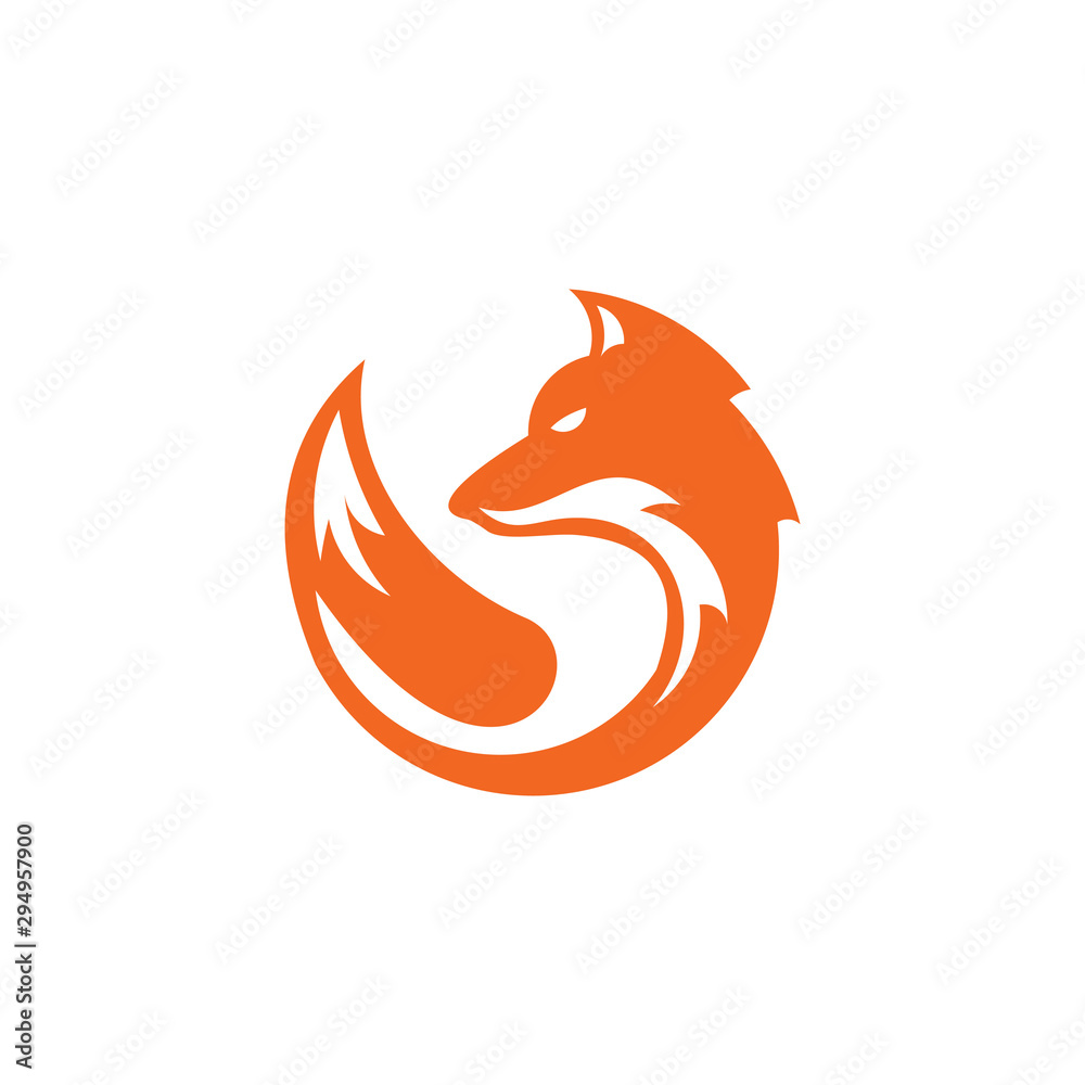 creative fox logo design template