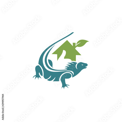 creative lizard animal logo template