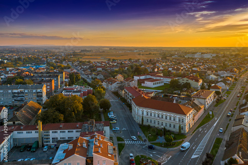 Bjelovar from the air (Bjelovar Bilogora County, Croatia)
