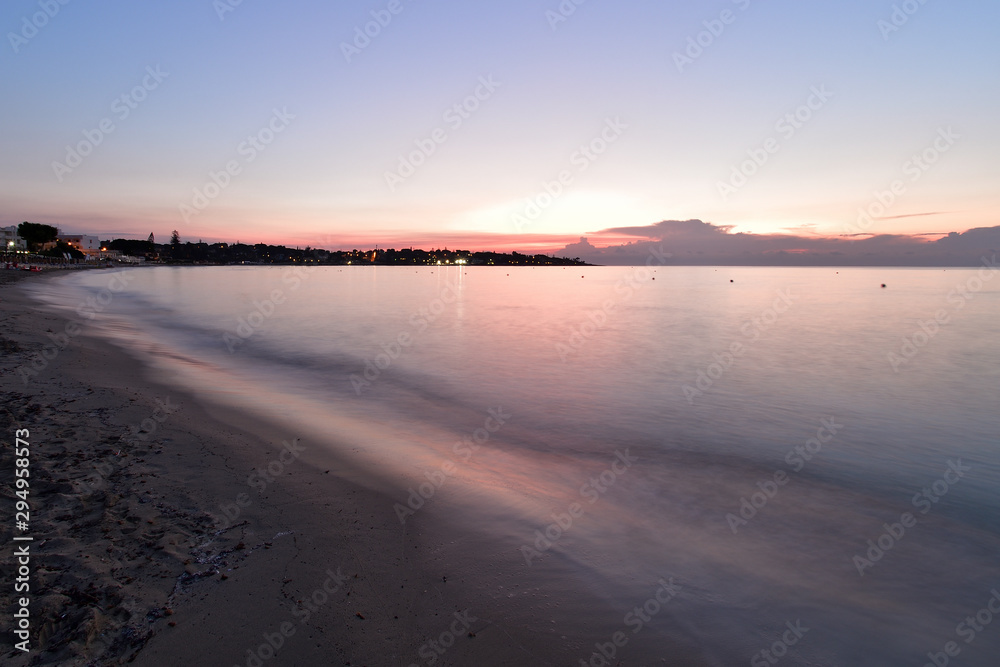 Sunrise seascape in Spiaggie Bianche, Sicily Sunrise seascape in Spiaggie Bianche, Sicily