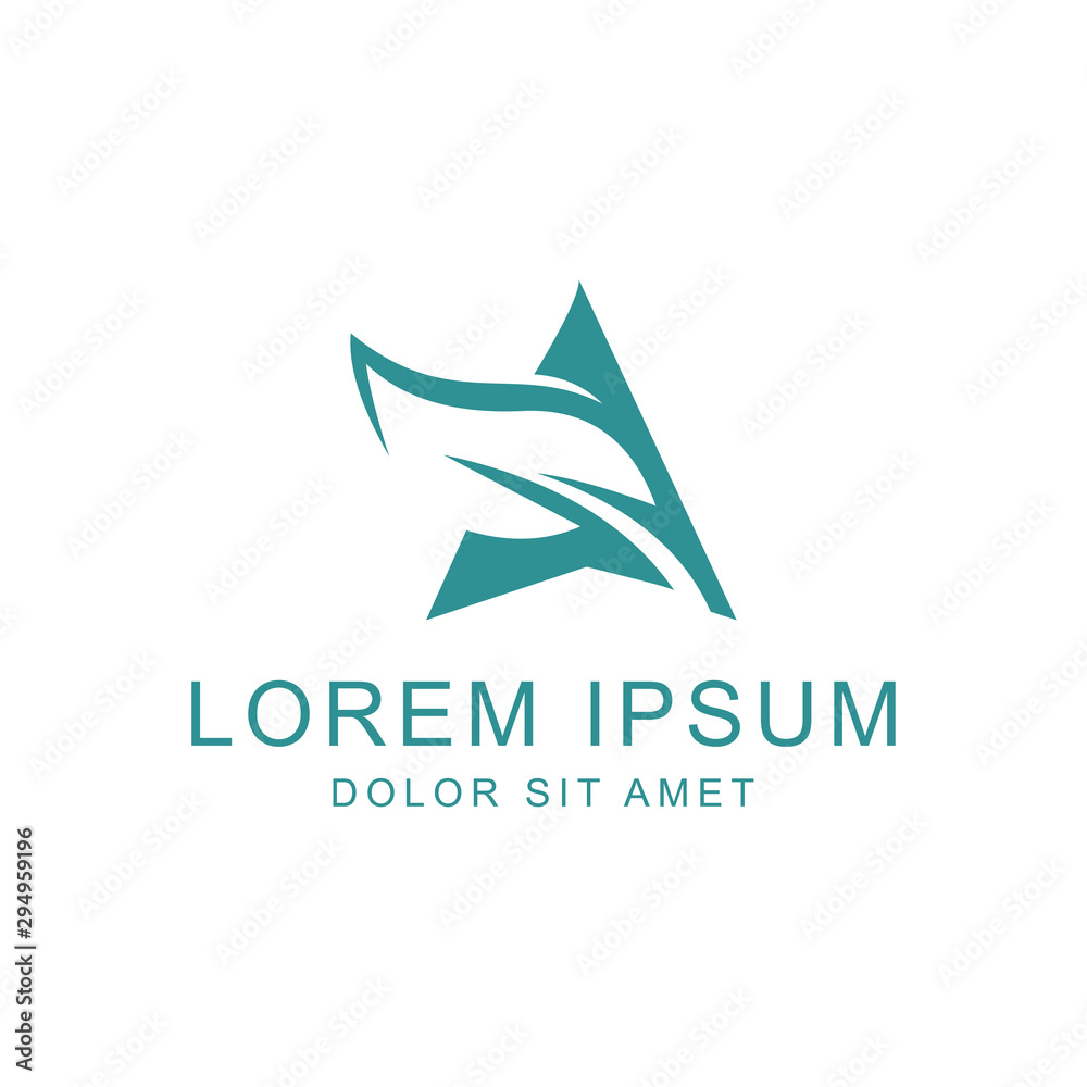 Creative Initial Letter A Icon with Green Leaf Logo Icon Symbol Design Template Creative Initial Letter A Icon with Green Leaf Logo Icon Symbol Design Template