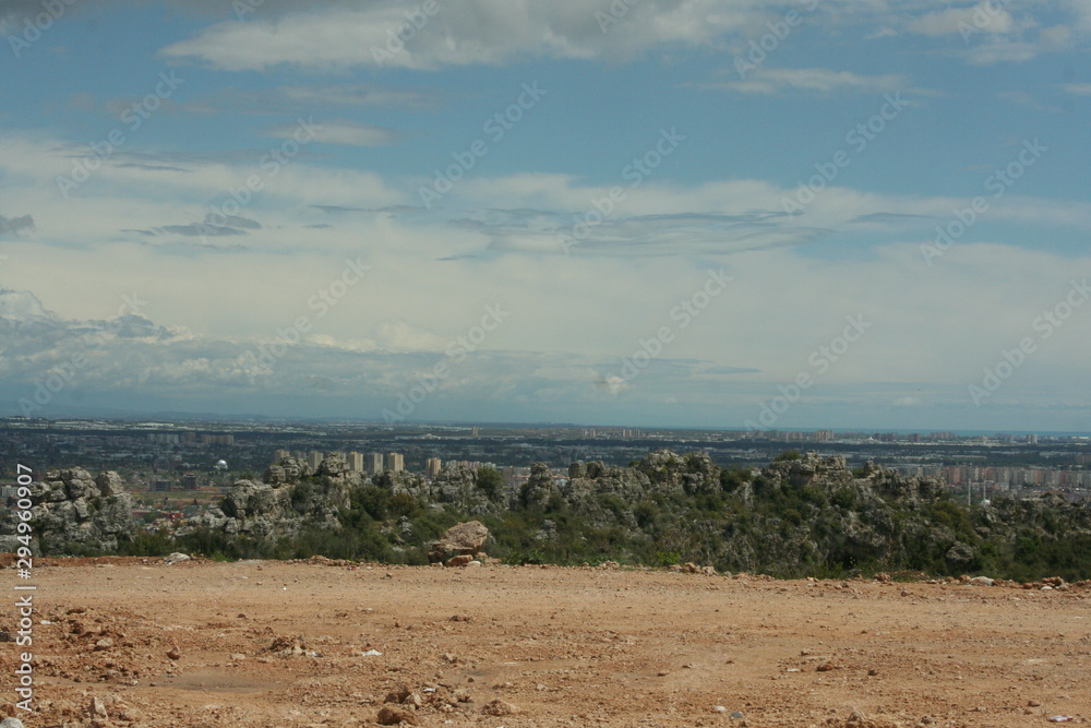 landscape, sky, sea, nature, water, panorama, blue, grass, coast, travel, summer, panoramic, clouds, bay, view, cloud, trees, mountain, dune, ocean