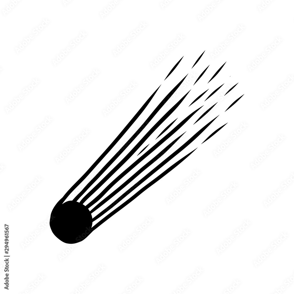 Hand drawn Comet isolated on a white. Vector illustration. Hand drawn Comet isolated on a white. Vector illustration.