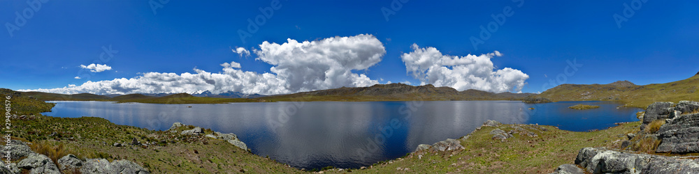 High Andean lagoon in the central highlands of Peru. Huancayo - Perú High Andean lagoon in the central highlands of Peru. Huancayo - Perú