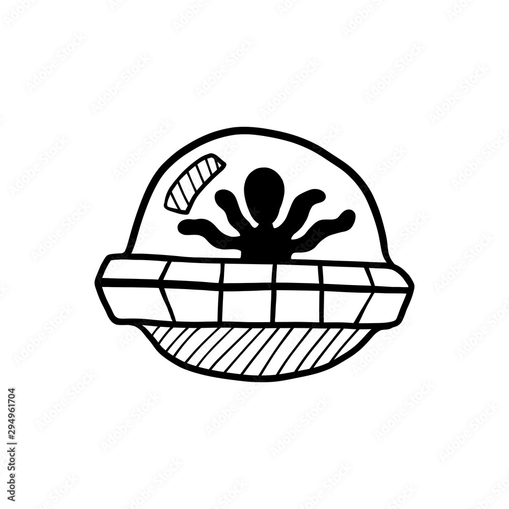 Hand drawn UFO isolated on a white. Vector illustration. Hand drawn UFO isolated on a white. Vector illustration.