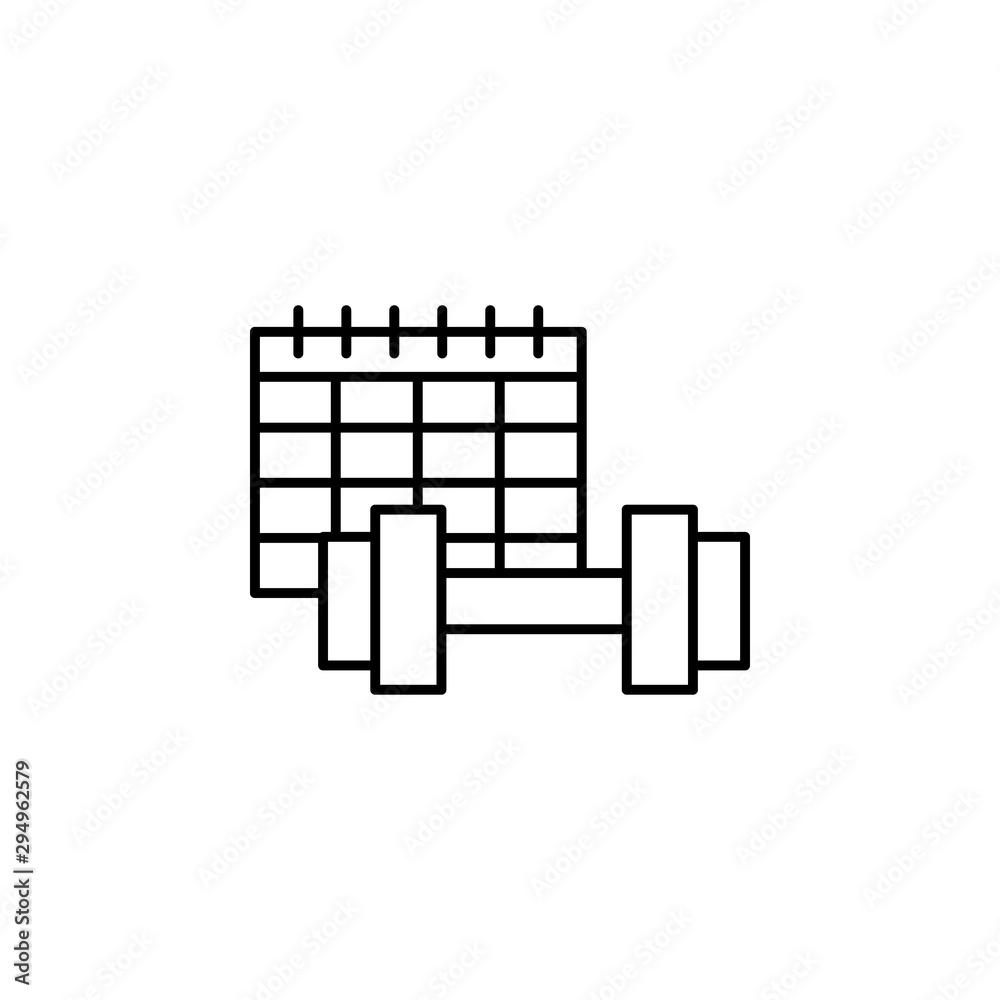 Schedule, training icon. Element of Health life icon. Thin line icon Schedule, training icon. Element of Health life icon. Thin line icon