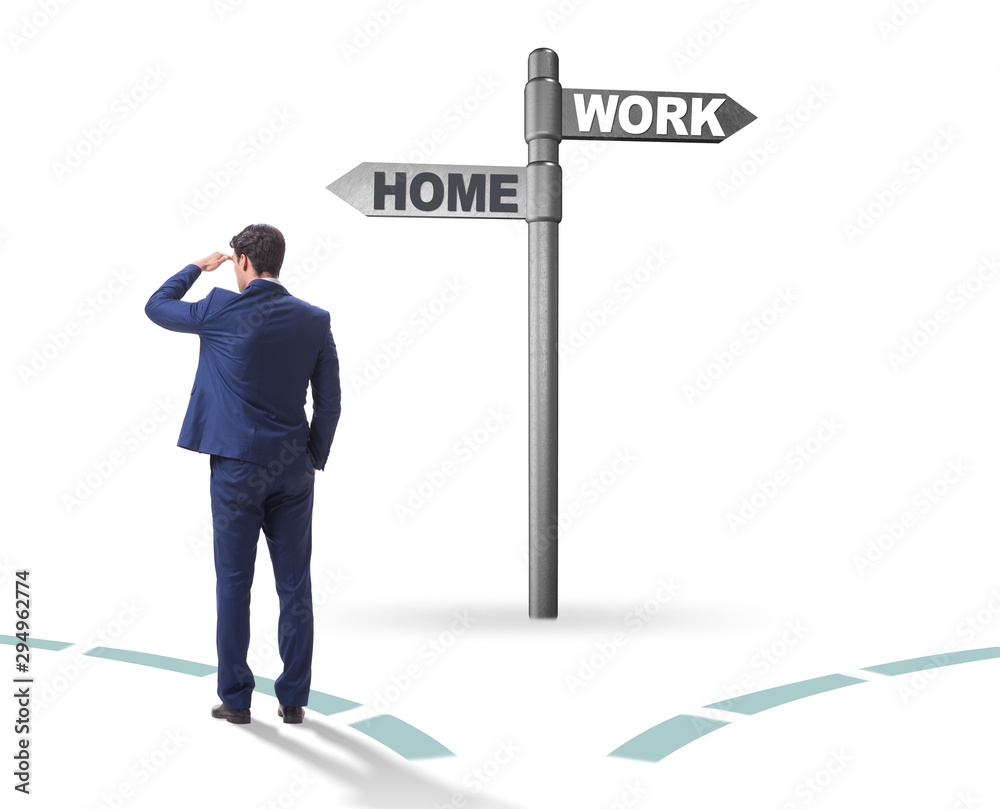 Work life or home balance business concept Work life or home balance business concept