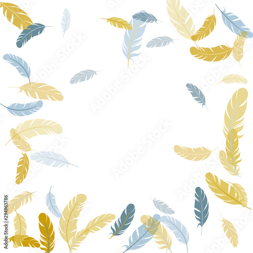Falling feather elements soft vector design.