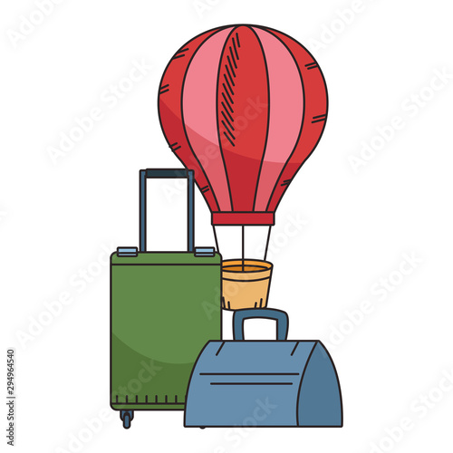 hot air balloon and Travel luggage design