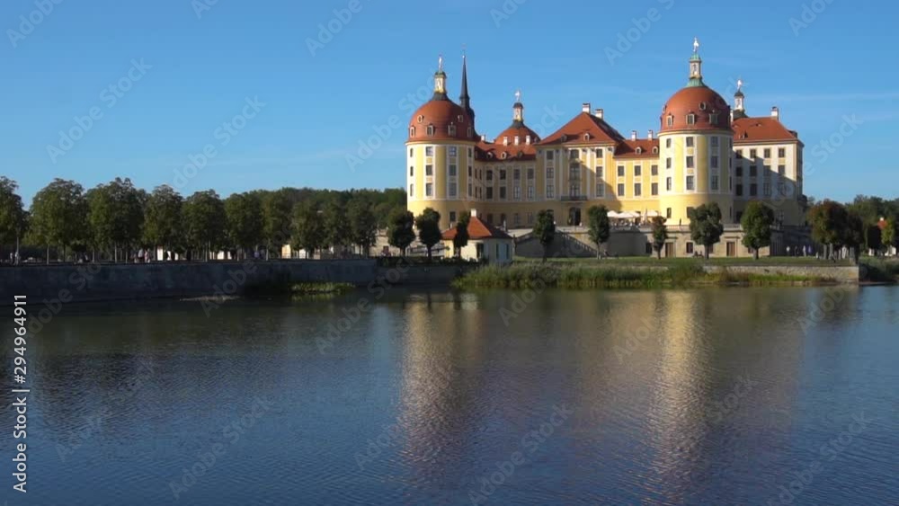 Castle Moritzburg near Dresden, Germany. Shot taken from the city centre road next to the castle. Castle Moritzburg near Dresden, Germany. Shot taken from the city centre road next to the castle.