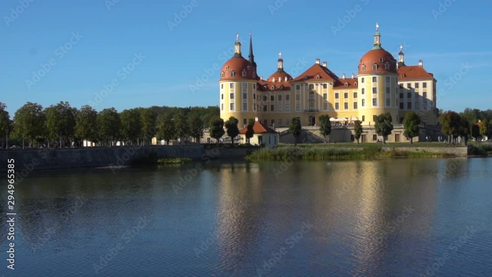 Castle Moritzburg near Dresden, Germany. Shot taken from the road around a lake next to the castle. Castle Moritzburg near Dresden, Germany. Shot taken from the road around a lake next to the castle.