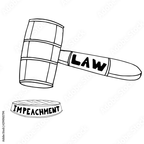 Impeachment law concept 