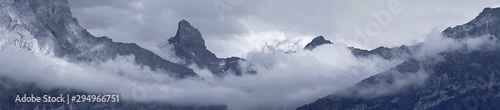 Mountain Peak And Clouds