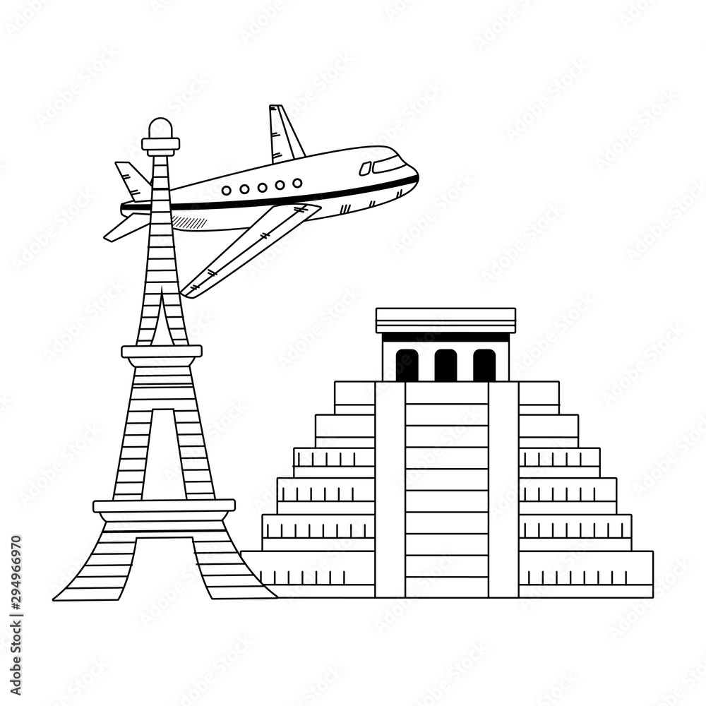 iconic monuments and airplane design
