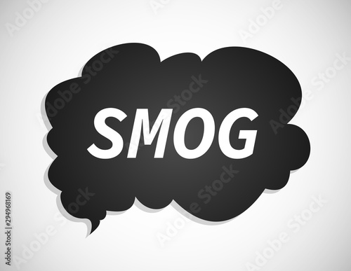 Smog pollution dirty emission cloud icon