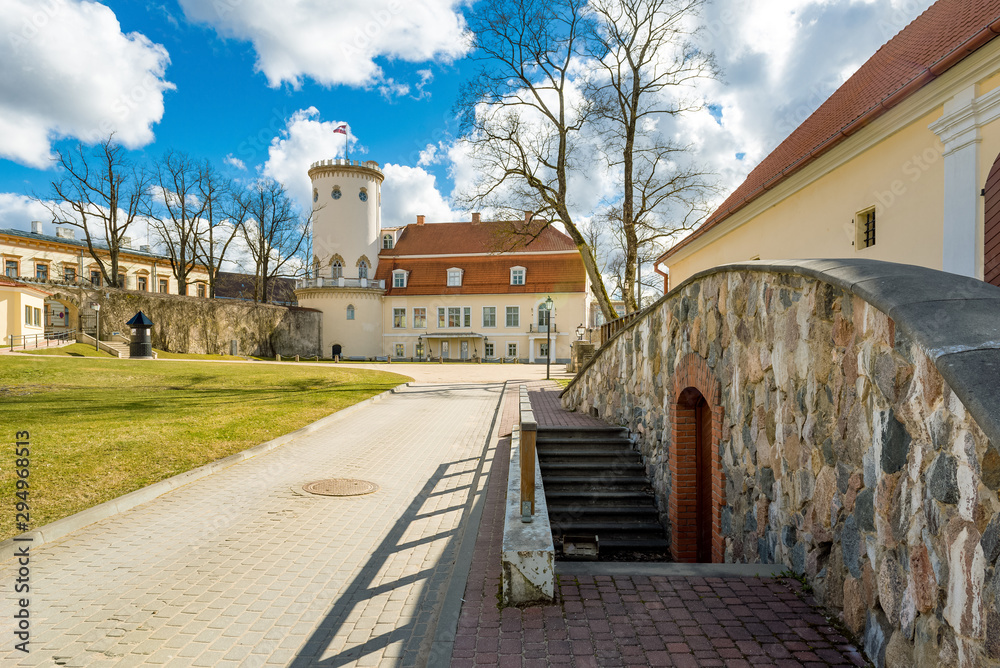 Castle on the hill in Cesis, Latvia.