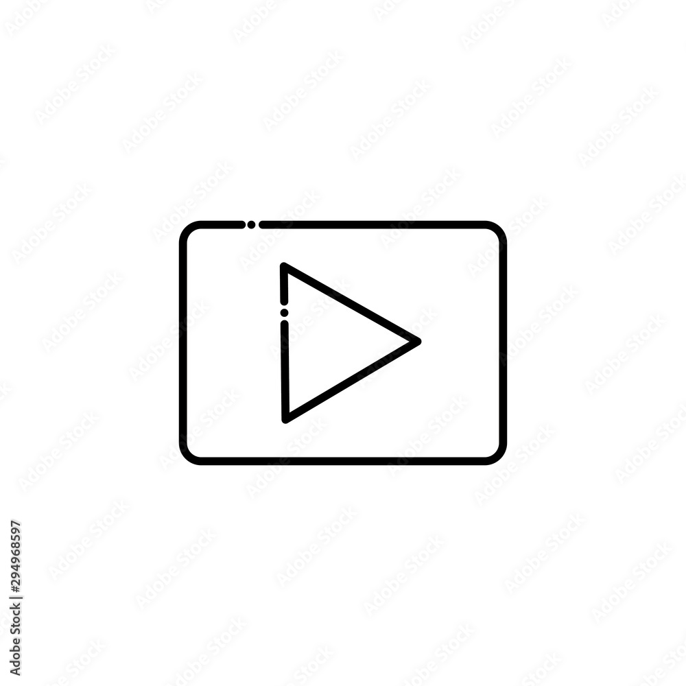 Isolated social media play icon vector design Isolated social media play icon vector design