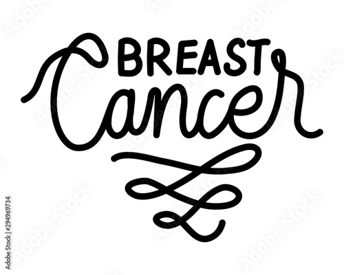 breast cancer campaign calligraphy lettering
