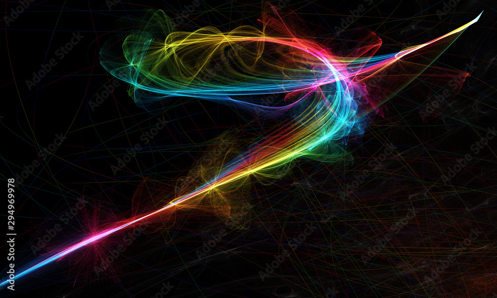 Obraz premium Flaming swirl, Digital pen drawing perfect as a art piece or a background