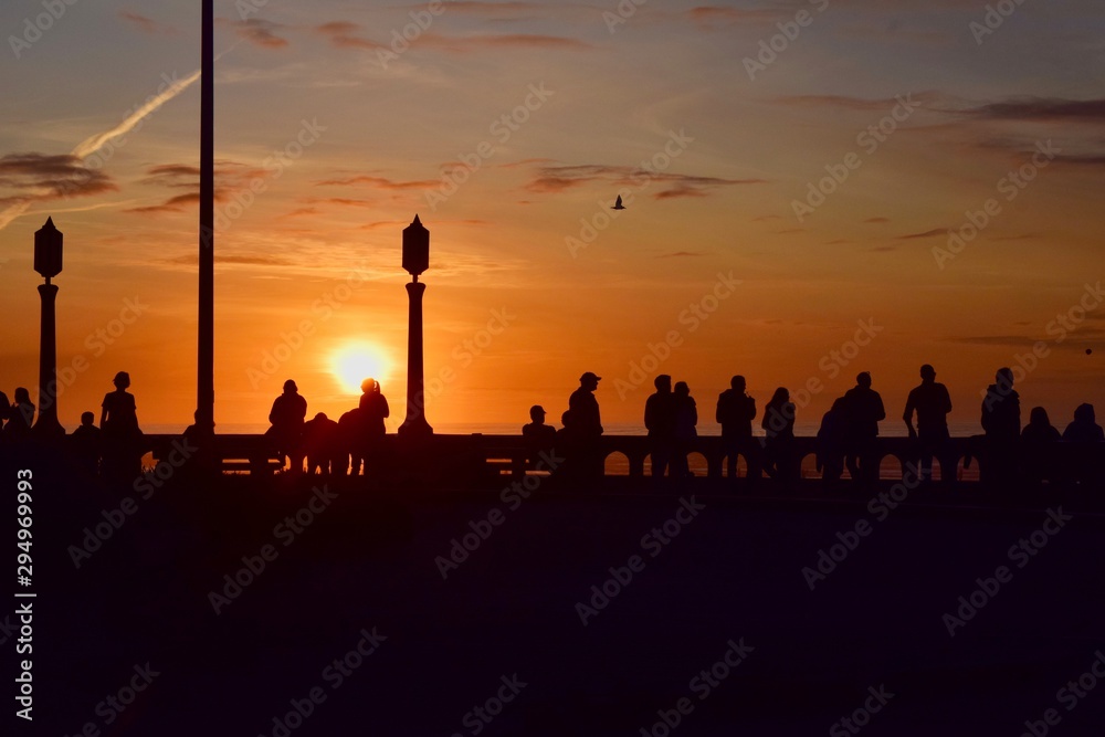 Group watching sunset- Seaside, Oregon 2