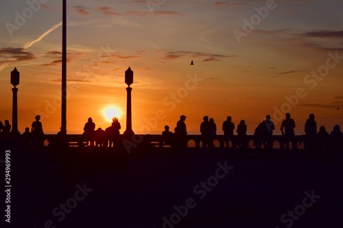 Group watching sunset- Seaside, Oregon 2