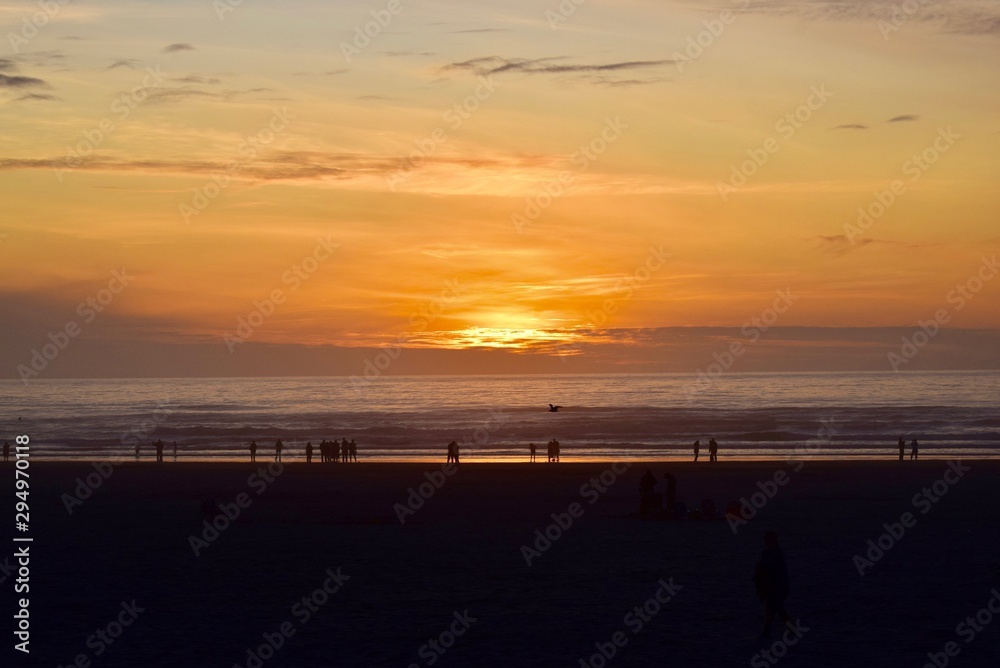 walking on the beach at sunset-Seaside, Oregon 3