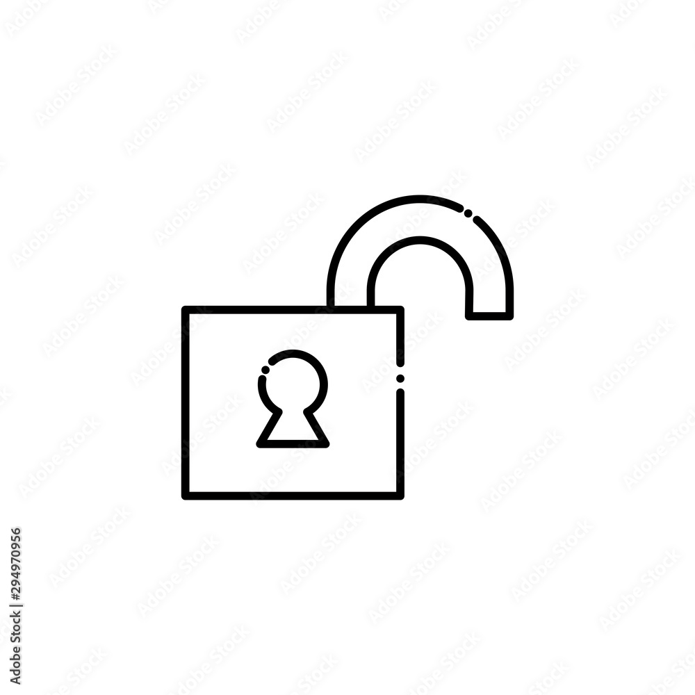 Isolated open padlock vector design Isolated open padlock vector design